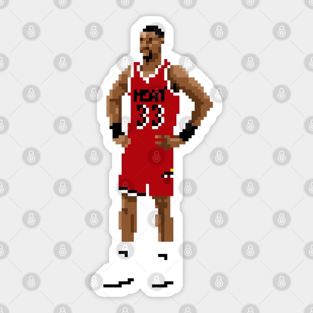 Alonzo Mourning Pixel Standing. Sticker by qiangdade
